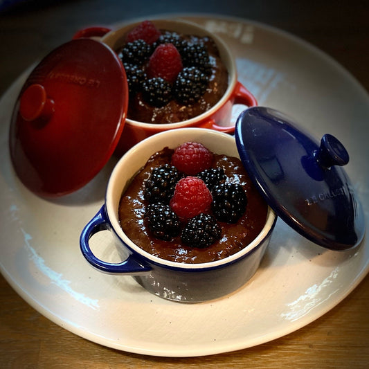 Vegan Chocolate Mousse with Fresh Berries